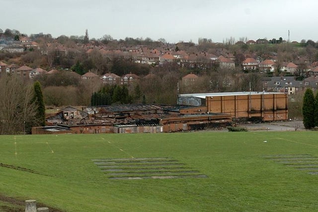 The burnt out remains of the Pinegrove Country Club, Stannington, after a huge fire in January 2006