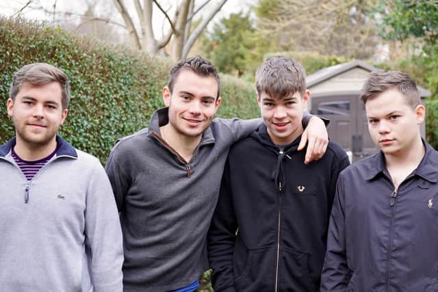 The Martin brothers - from left, Henry, Michael, Timmy and Alfie