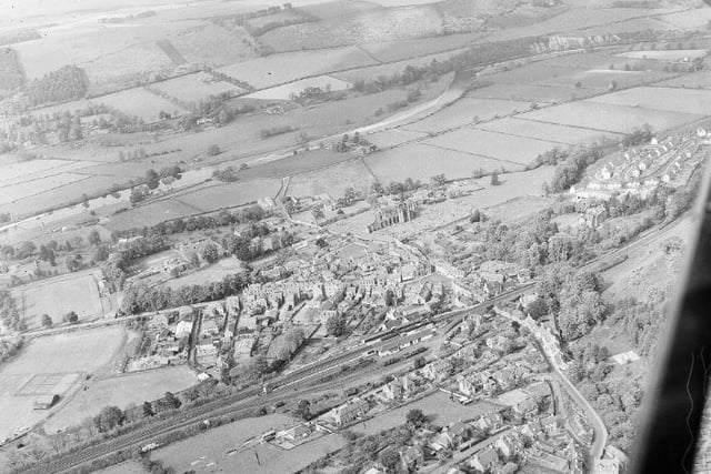 Aerial view of Melrose, June 1959.