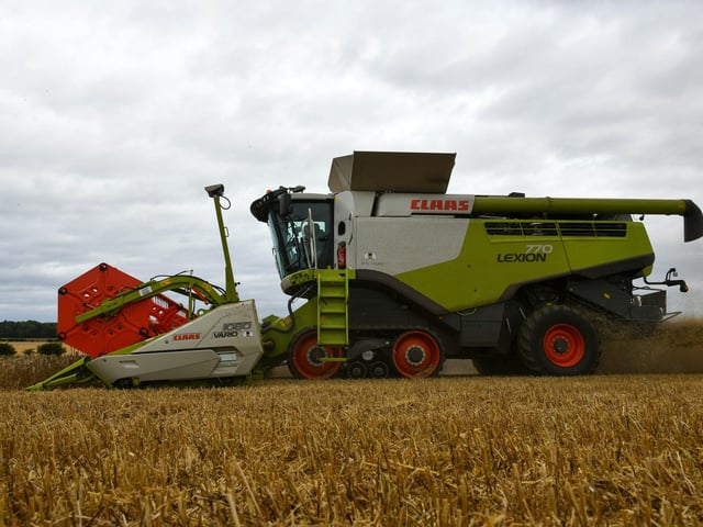 Wheat harvest at Wheatrig Farm, Longniddry.