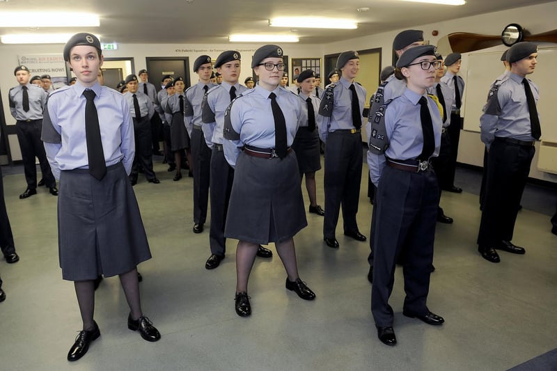 Inspection was always a tense time for the cadets but the youngsters of 470 Squadron were always dressed smartly and ready for anything