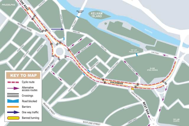A map showing the changes to the road layout (pic: Sheffield City Council)