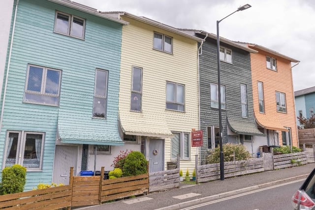 This three-bed, two-bath property is just one of our three brilliant examples of a family home for under £243,000. It looks lovely and has three floors in total, with a balcony at the very top.