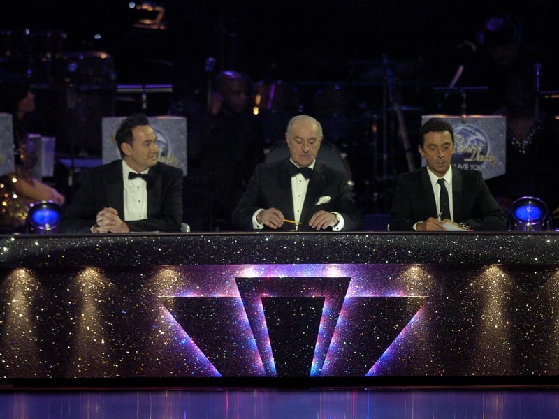 Strictly Come Dancing Tour at Motorpoint Arena 2011. The judges, from left, Craig Revel Horwood, Len Goodman and Bruno Tonioli
