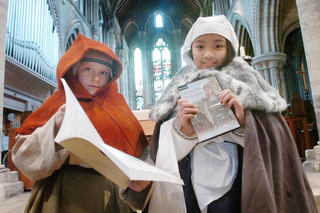 Molly Sullivan and Juliana Bibit, from Fens Primary School, were pictured in period costume at the church in 2008. Who can tell us more?