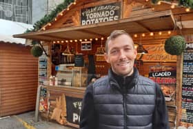John Ayres of Tornado Potatoes, is delighted that Sheffield Christmas Market is back