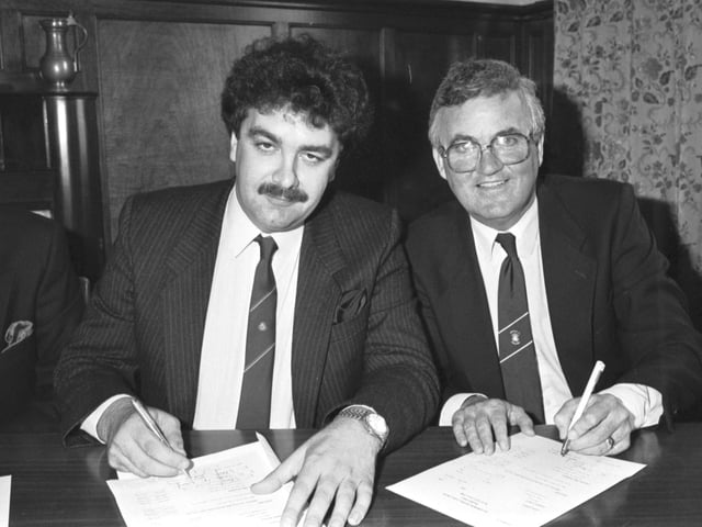 Mercer's success depended on Hibs chairman David Duff (left) selling his 11 per cent stake in the club.