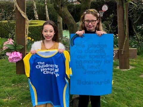 Sheffield Children's Hospital: 10-year-old Lowri and 7-year-old Bronywn Jones from Wickersley will donate their spending money over the next three months.