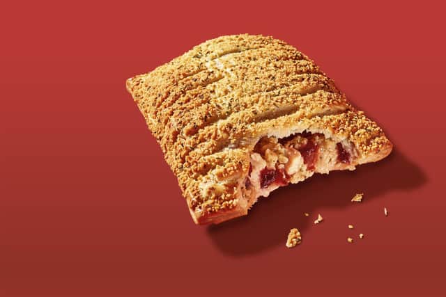 Greggs Festive Bakes are reminiscent of a Christmas dinner, with flavours of chicken, stuffing and cranberry sauce. Picture: Greggs.