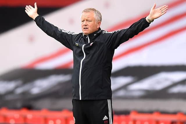 Sheffield United manager Chris Wilder is preparing to lead his team into battle against Fulham: Michael Regan/PA Wire.