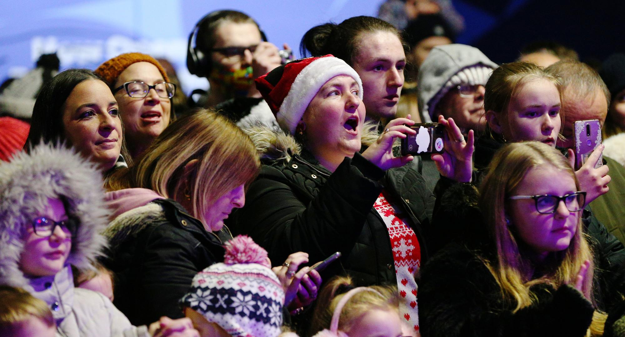 Pictures of the crowd at the Christmas lights switch in Palmerston Road, Southsea. Picture: Chris Moorhouse