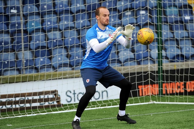 The experienced keeper on his first day of action with Raith Rovers.