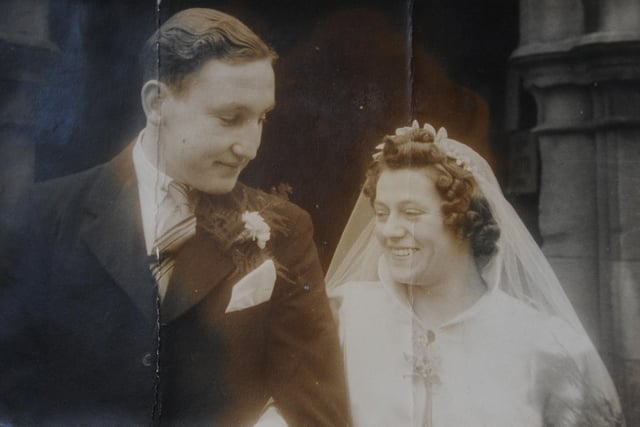 Wilf Bingley on his wedding day