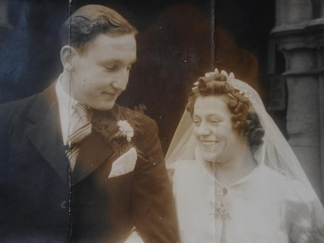 Wilf Bingley on his wedding day