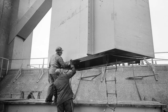 More work on the bridge in the early 1960s.