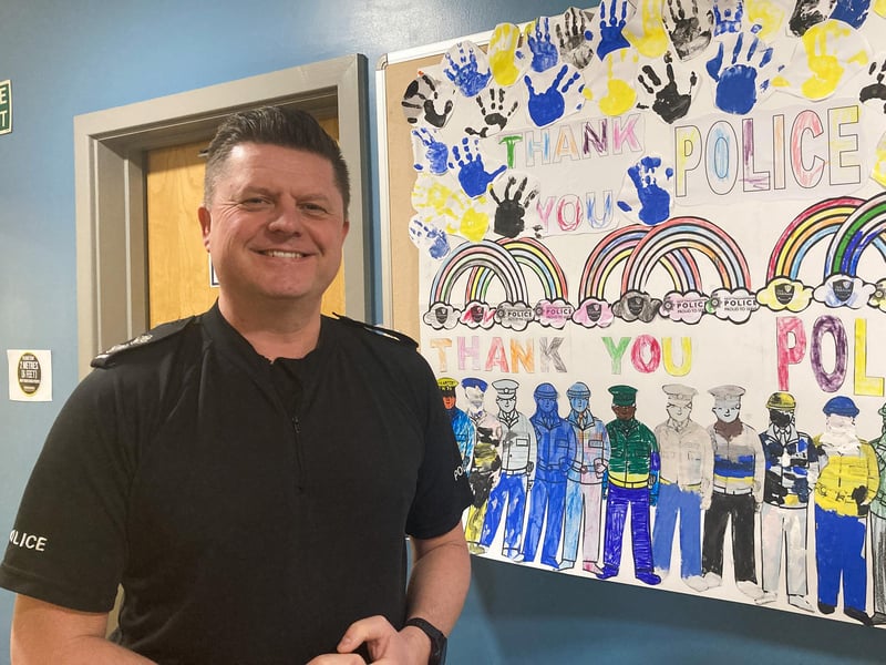 Insp Nick Butler, district commander for Mansfield, says High Oakham Primary School 'cheered us all up and even brought a tear to a few eyes'.