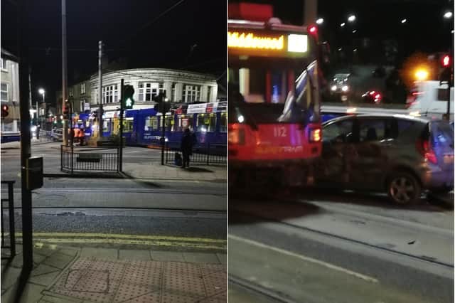 Tram crash in Sheffield - Credit: Katie Hughes