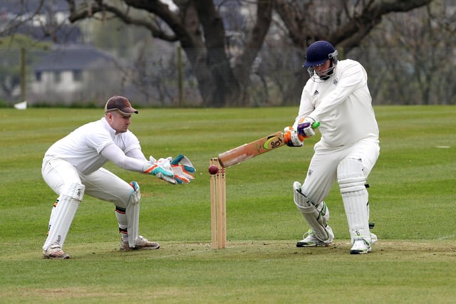 Old Glossop's Jonny Wright bats against Whaley Bridge. Picture by Dan Westwell