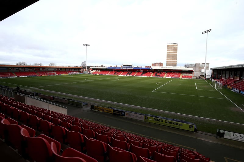 Gresty Road boasts one large stand but the rest of the ground is much smaller. Up to 1,600 Owls fans will have a side-on view of the action, rather than being behind the goal. It's a bit of a squeeze in the away end, too. Wednesday visit on 11 December.
