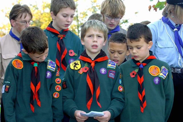 Young thoughts at the Portchester Remembrance Service 2007. Picture: Ian Hargreaves (074531-6)