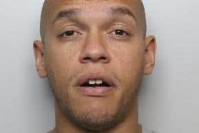 Pictured is Dale James Hutchinson, aged 32, of Streetfield Crescent, Mosborough, Sheffield, who was sentenced during a Doncaster Crown Court hearing to six years and nine months of custody after he pleaded guilty to robbery, possessing a bladed article, dangerous driving and driving without insurance.