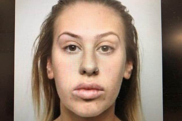 Pictured is former prison officer Hannah Fulcher, 21, of Westgate Lincolnshire, who has been jailed after she admitted conspiring to supply drugs.