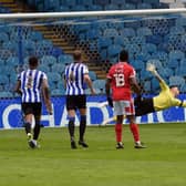 A big penalty stop from Sheffield Wednesday's Keiren Westwood. (Pic Steve Ellis)