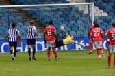 A big penalty stop from Sheffield Wednesday's Keiren Westwood. (Pic Steve Ellis)