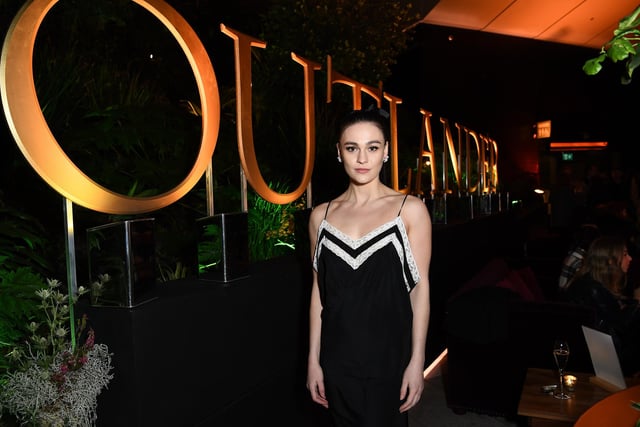 Sophie Skelton (Brianna) attends the Outlander Season 6 afterparty at The Sky Garden in London, England.