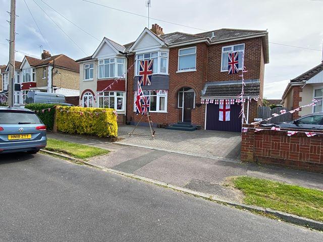 Residents in St John's Avenue, Waterlooville, decorated their homes for VE Day 75