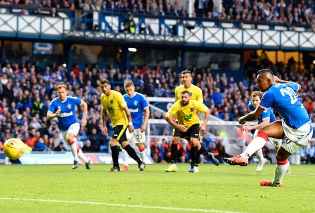 The Colombian's second of a hat-trick came from the penalty spot in the second half