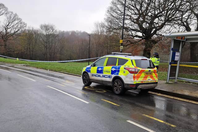 Police at the scene of the murder investigation on green space near Leighton Road, Gleadless, Sheffield. Officers have released the results of a post mortem investigation
