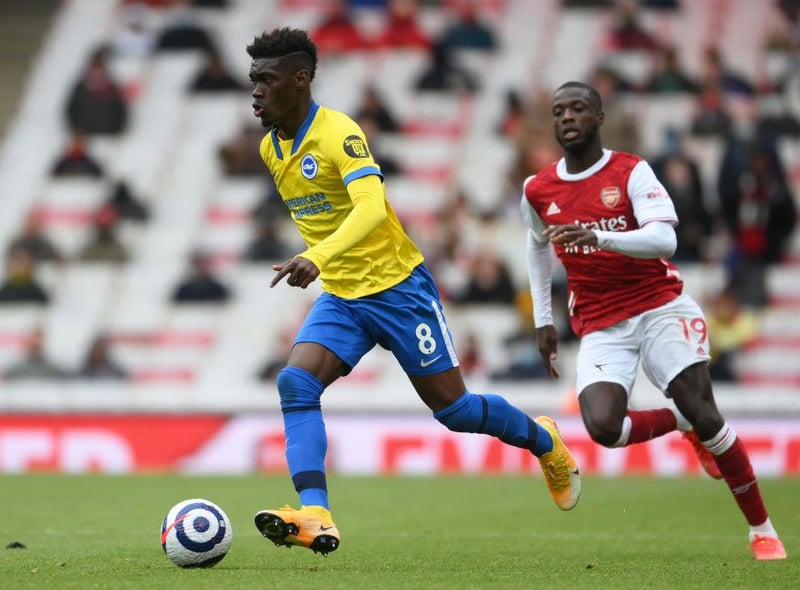 Liverpool may have have moved ahead for Arsenal the race to land Brighton midfielder Yves Bissouma this summer. (Fabrizio Romano) 

(Photo by Mike Hewitt/Getty Images)