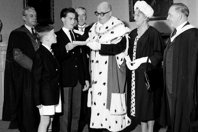 The Edinburgh Royal High School prizegiving ceremony is pictured in August 1963.