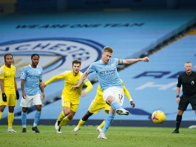 Man City's shots: 15. Man City's xG: 3.32. Fulham's shots: 6. Fulham's xG: 0.30.