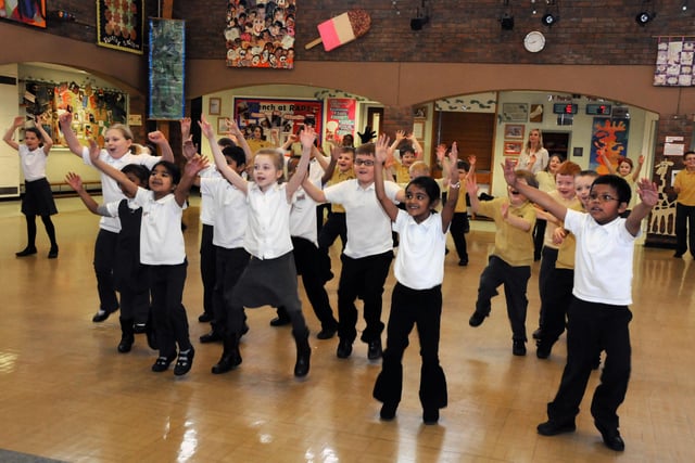 A day of activities at Richard Avenue Primary School, in 2012. A dance workshop was part of the packed itinerary.