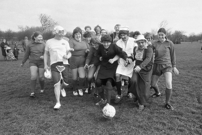 The Democractic Club charity football match in April 1983. Did you take part?