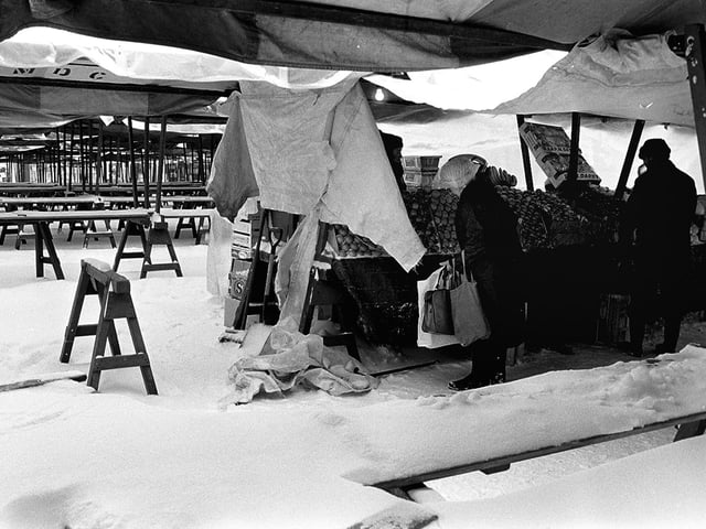 Snow didn't stop the market going ahead