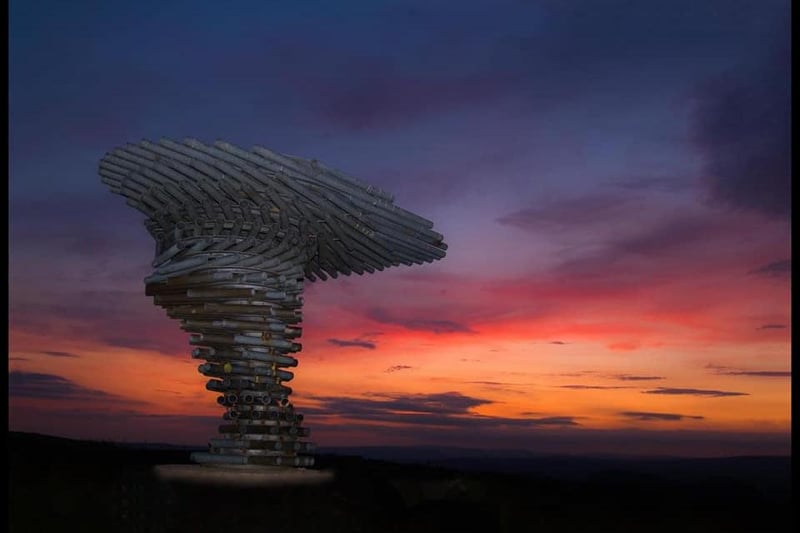 A striking picture of the Singing Ringing tree in Lancashire.