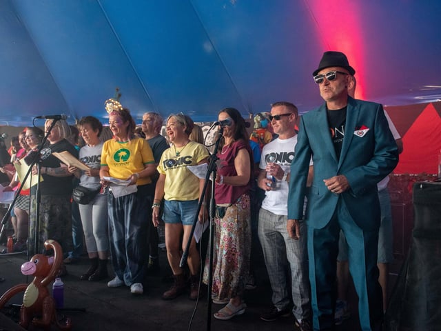 Tonic Ska Choir in the Beats and Swing Tent. Picture: (250819-003)