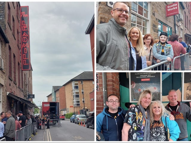 Our picture gallery shows fans who had been queueing since as early as 6am for the Def Leppard Leadmill show