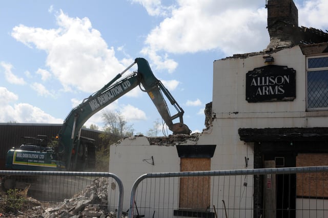 End of the road for the Allison Arms which was demolished in 2012.