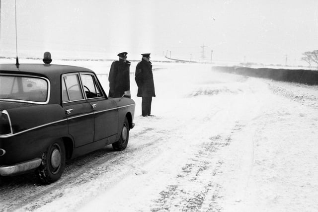 A snow scene at Warden Law in January 1963. Photo: Bill Hawkins.