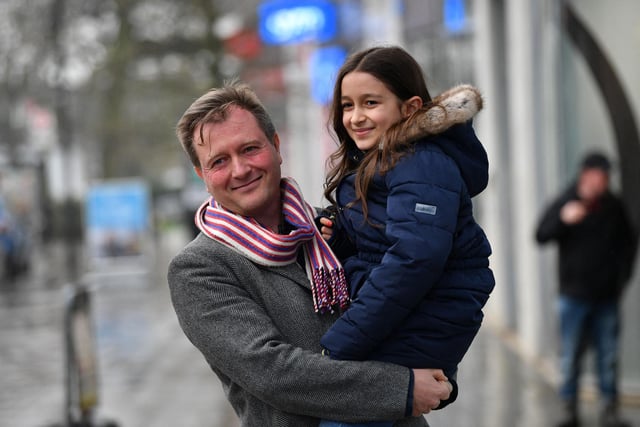 Richard Ratcliffe and daughter Gabriella after the news of Nazanin’s release