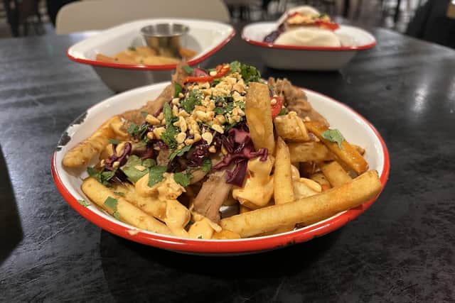 Disco Fries with Sticky Chicken from Hanoi 75