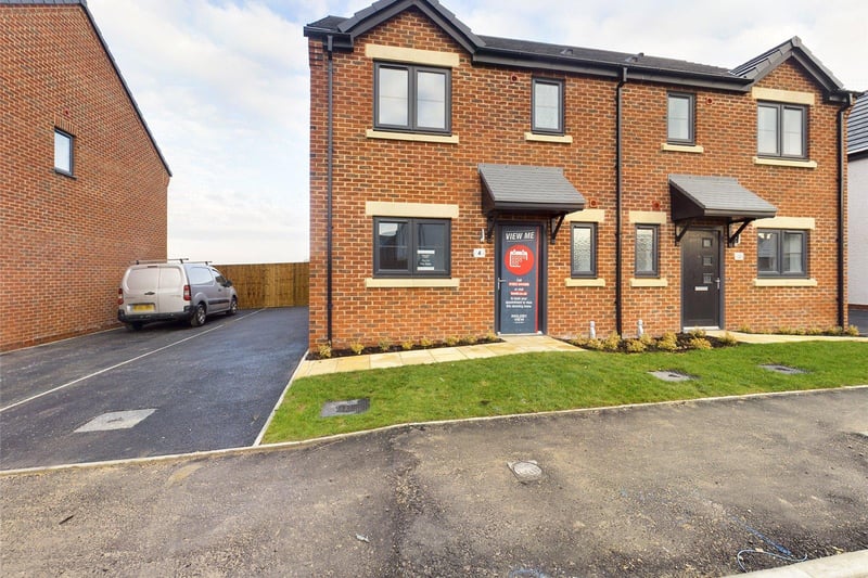 This three-bed semi-detached is fully carpeted throughout and an ideal first-time buy. Price: £209,995