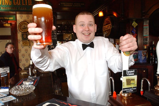 Graham Robertson was pictured with a new beer in this 2005 view of the Robin Hood in Jarrow.
