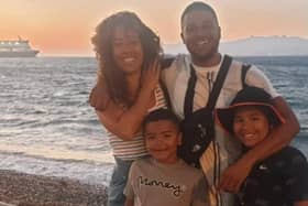 Lorette Divers with her partner Jahred Smith and her two children. A coroner ruled there had been a 'gross failing' by Sheffield Teaching Hospitals in the lead-up to her death from sepsis, following a miscarriage