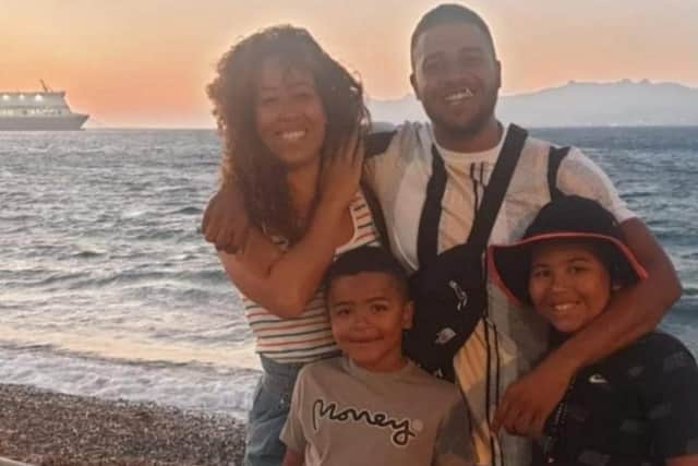 Lorette Divers with her partner Jahred Smith and her two children. A coroner ruled there had been a 'gross failing' by Sheffield Teaching Hospitals in the lead-up to her death from sepsis, following a miscarriage