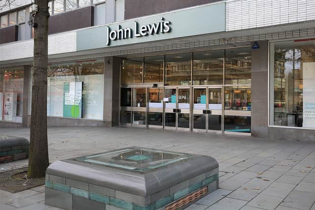 The John Lewis store in Sheffield city centre